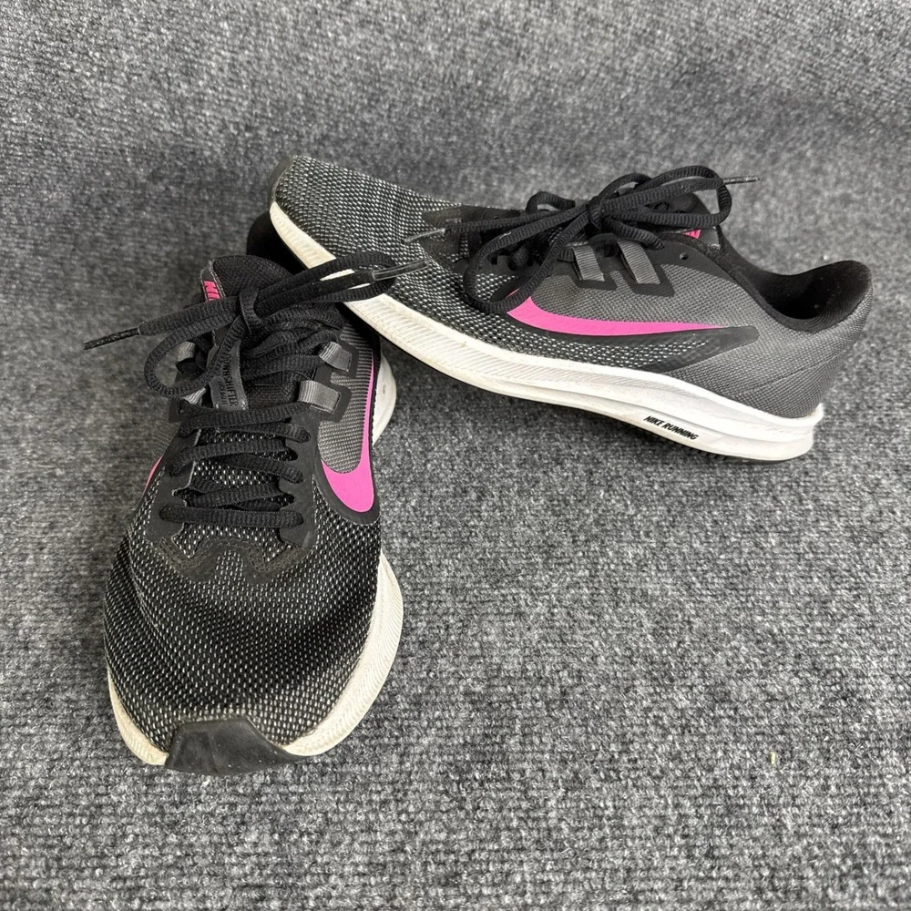 Nike Womens Downshifter 9 AQ7486-002 Black Pink Running Shoes‎ Sneakers Size 9